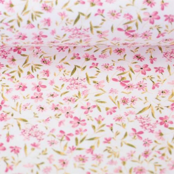 Baumwolljersey kleine Streublumen Rosa Jona by Swafing